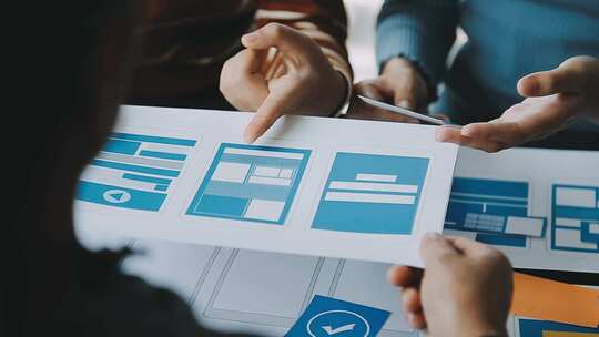 商务精英人士们正在激烈的讨论方案