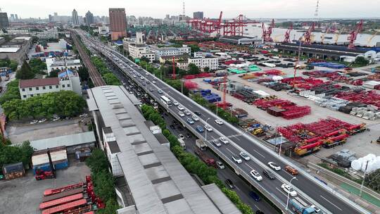 宝山上海绕城高速视频素材模板下载