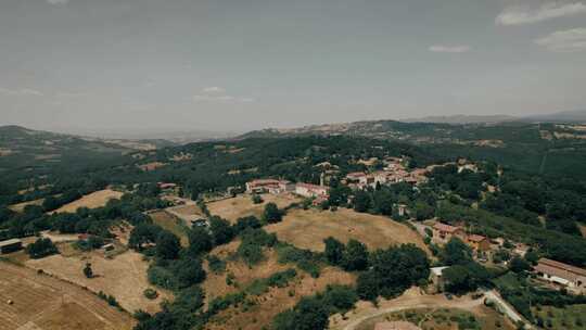 Tuscany，村庄，房屋，意大利