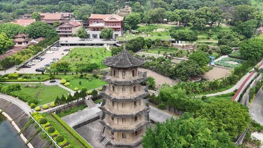 福建莆田南山广化寺释迦文佛塔航拍