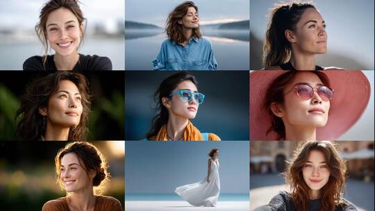 女性户外阳光假日美好瞬间高清在线视频素材下载