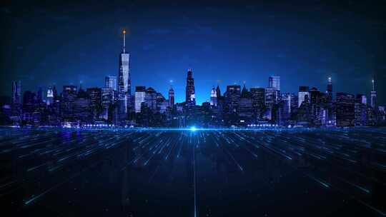 未来数字城市天际线大数据人工智能物联网城