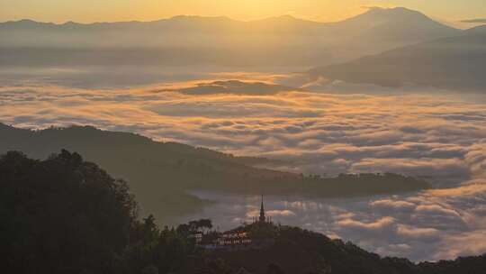 景迈山大金塔云海日出