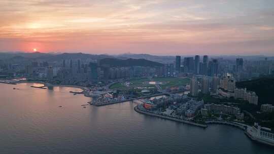 大连星海广场 唯美晚霞