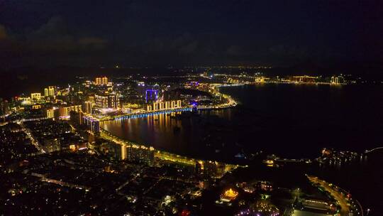 汕尾海滨城市夜景