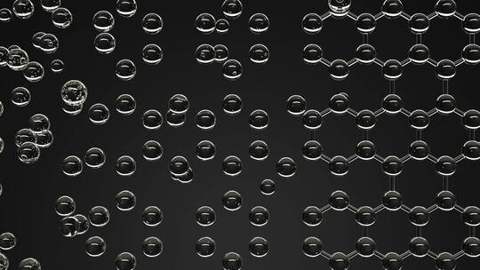 精华分子结构 分子科技 抽象水珠液滴分子视频素材模板下载
