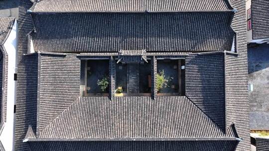 徽派建筑四合院 马头墙 天井特写