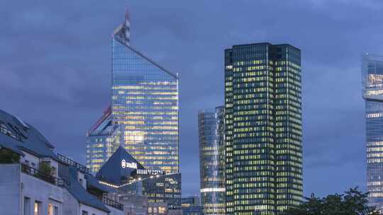 【4K原创】夜间写字楼加班商务