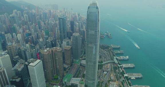 4K香港IFC国际金融中心航拍