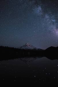 夜晚的星空延时摄影