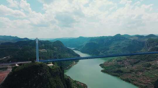 山川河流大桥航拍