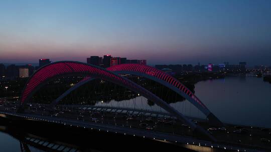 太原南中环桥夜景航拍