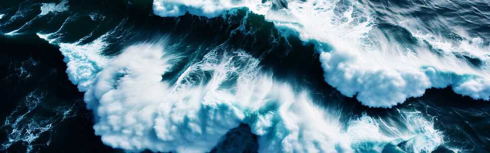 大海海浪浪花航拍视频合集