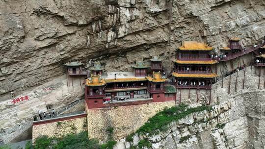 山西大同悬空寺航拍