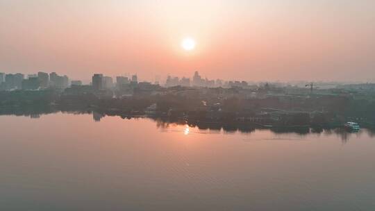 杭州西湖日出风光