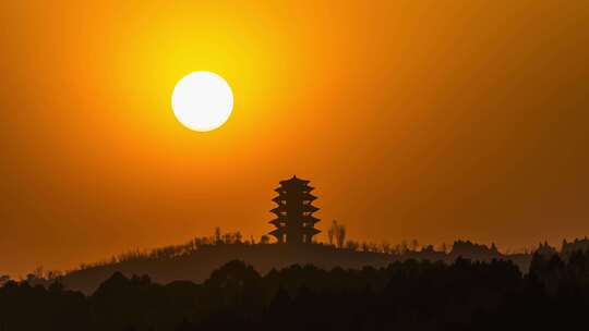 成都东部新区丹景阁悬日