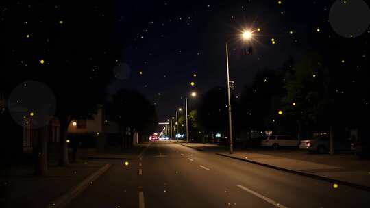 4k城市道路灯光照明夜景舞台背景