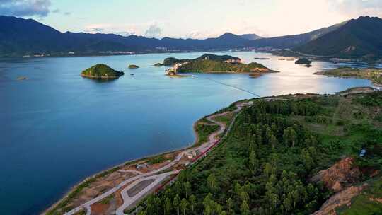 惠州大亚湾美丽海岛风景航拍全景