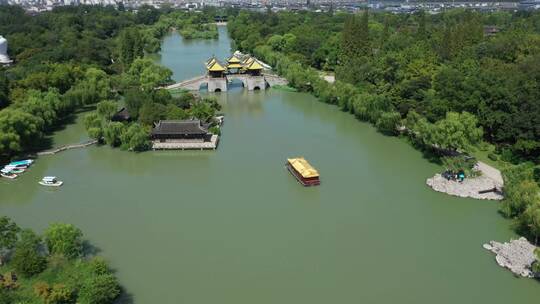 航拍扬州大明寺，瘦西湖，个园，何园