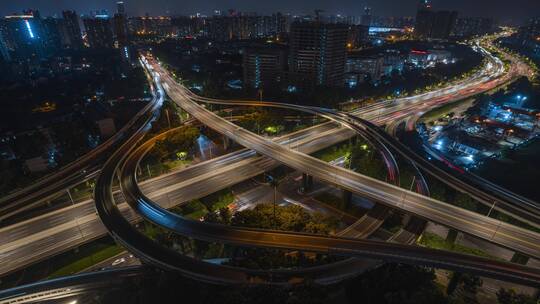 航天立交夜景_夜景固定延时