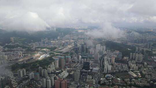 震撼城市云海