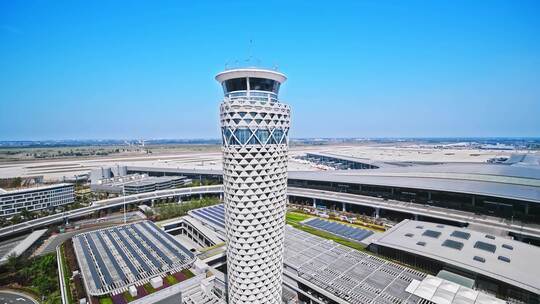 青岛胶东国际机场（正式运营后合法航拍）视频素材模板下载
