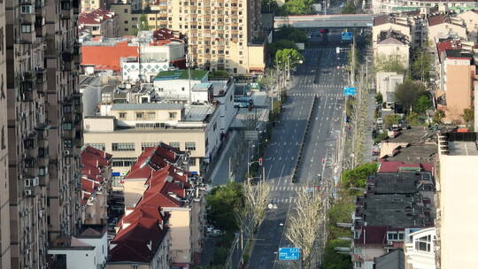 上海疫情城市路面空荡