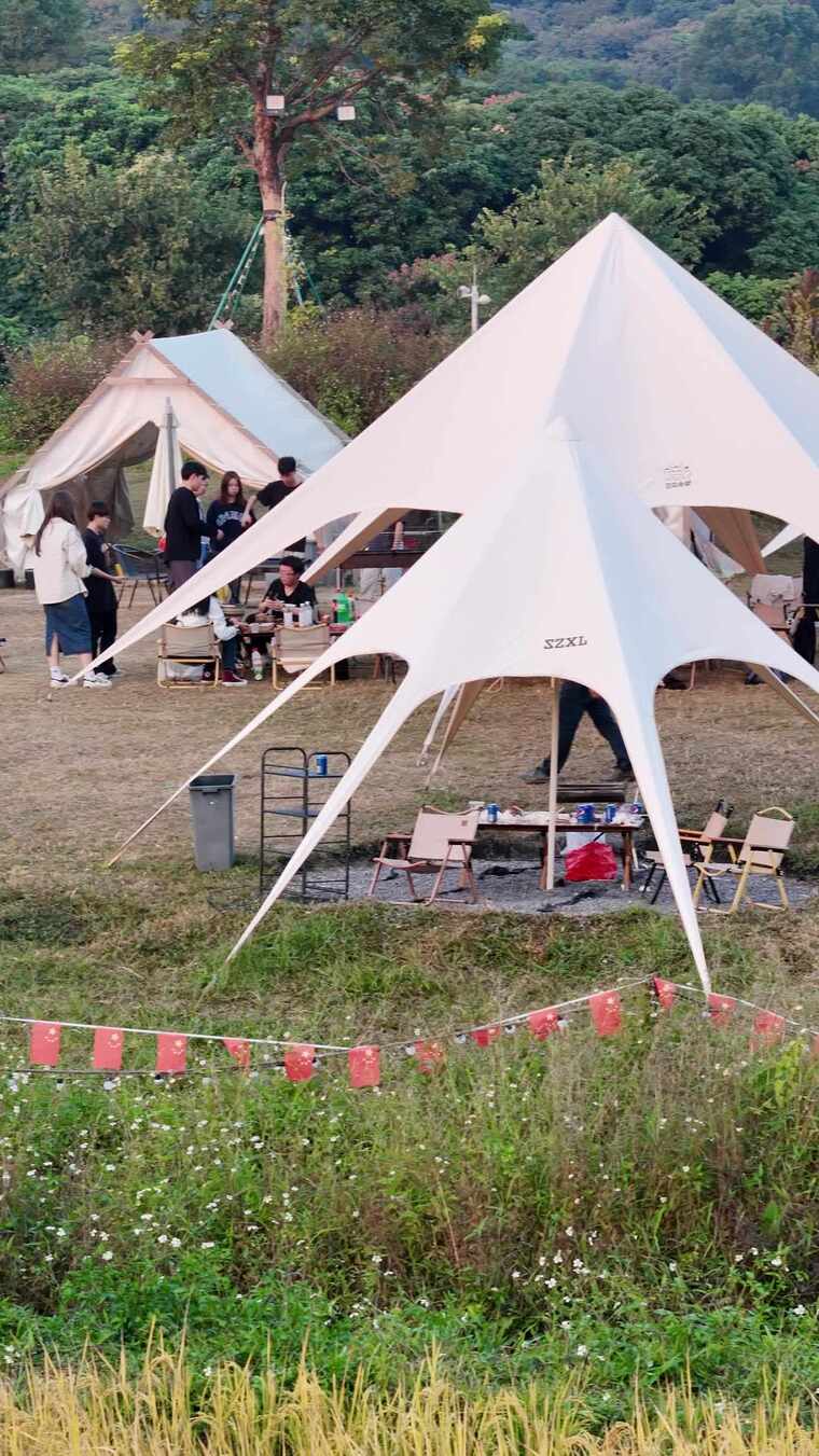 户外露营场景人物活动素材