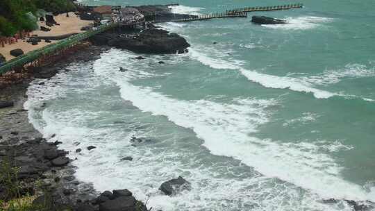 广西北海涠洲岛大海南岸鳄鱼山旅游旅行