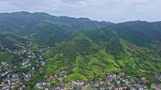 航拍避暑之地浙江湖州莫干山自然风光