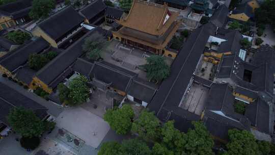 镇江金山公园景区金山寺航拍