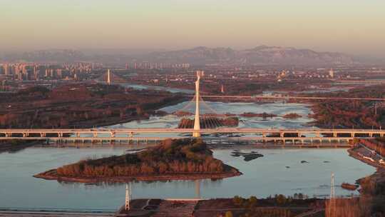 石家庄地标 复兴大街 滹沱河 湿地 城市