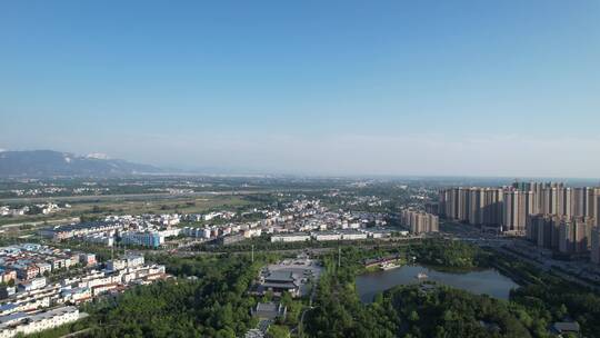 城市上空航拍