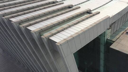武汉琴台航拍建筑外观屋顶视频素材模板下载