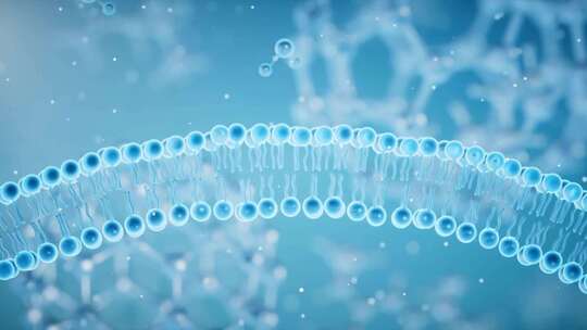 细胞 膜 吸收 分子3d动画