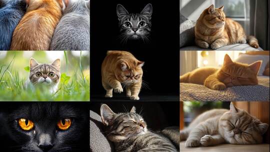 萌猫治愈瞬间 猫咪特写合集 温馨宠物生活高清在线视频素材下载