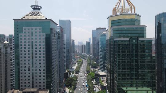 航拍福建福州城市风光夜景交通