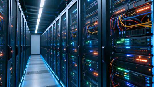 数据中心科技算力计算设备服务器云计算机房