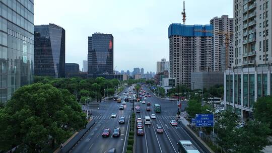 大连路航拍空镜