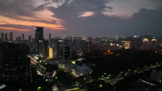 深圳 深圳夜景 夜景 航拍 科技园