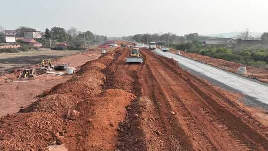 道路建设航拍镜头