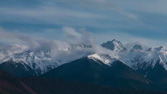 西藏巴松措雪山延时