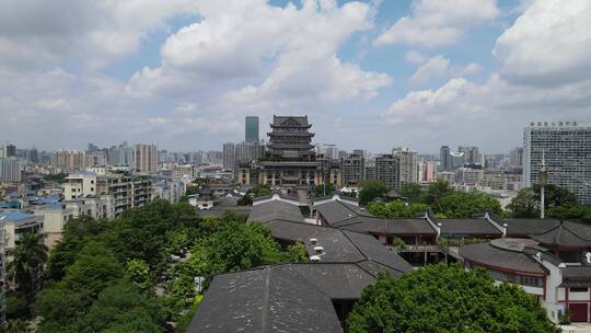 航拍广西南宁城市建设