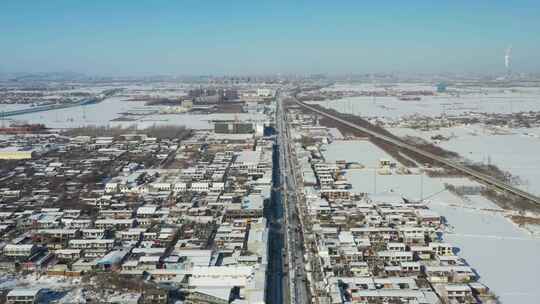 航拍雪景 唯美冬日空镜 立冬 冬至节气