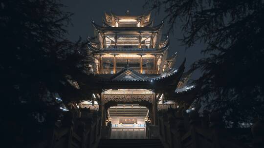 8K重庆鸿恩寺夜景实拍