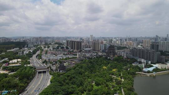 广西南宁青秀山5A景区航拍