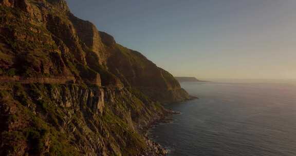 南非，悬崖边大洋湾，无人机，山