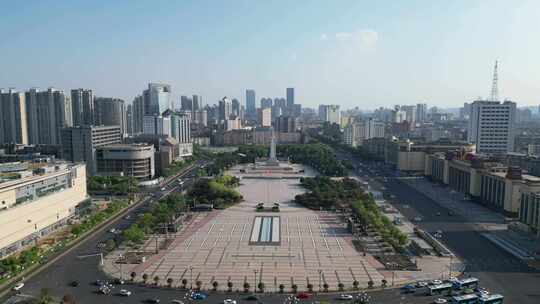 航拍江西南昌八一广场