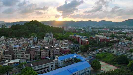 俯拍广州大景航拍天河区越秀区