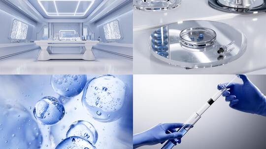 医疗试管萃取实验室细胞仪器美妆精华水滴高清在线视频素材下载